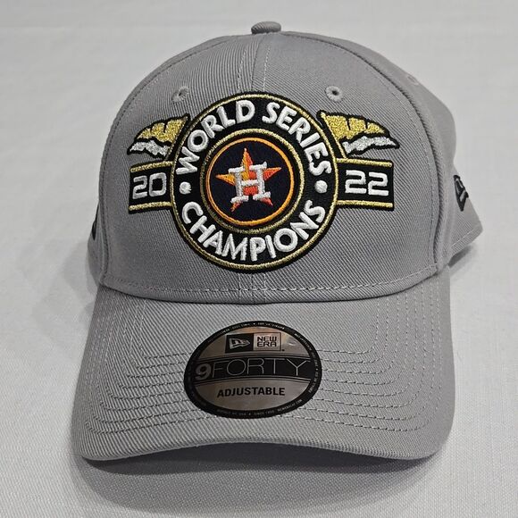 New Era Houston Astros Snapback Hat Gray 2022 World Series Champions 9Forty - Picture 1 of 15
